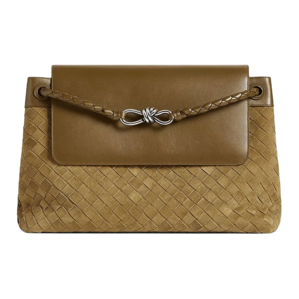 Кожаная сумка-мессенджер Bottega Veneta